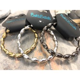 Silver Gold & Pewter plain bracelets