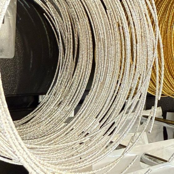 Round textured wire Silver
