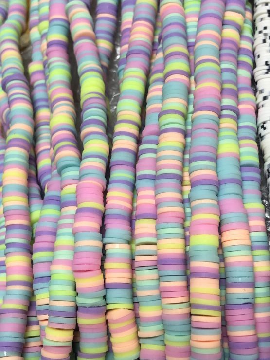 Polymer clay Disc beads Pastel