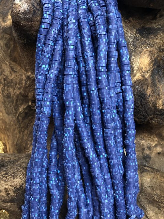 Polymer clay Disc beads Sapphire