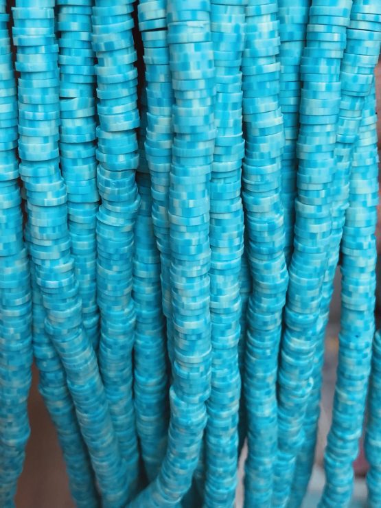 Polymer clay Disc beads Turquoise
