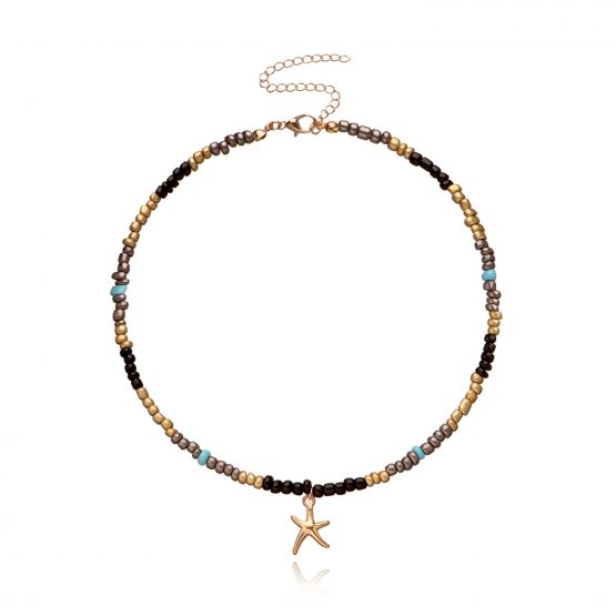 Seed bead choker Gold