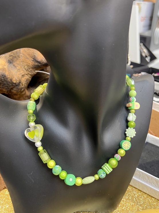 Kids 'Pic N Mix' Necklace Green - Image 3
