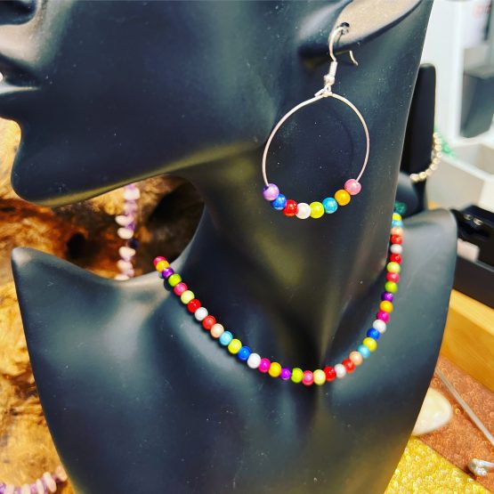 Rainbow Hoop earrings