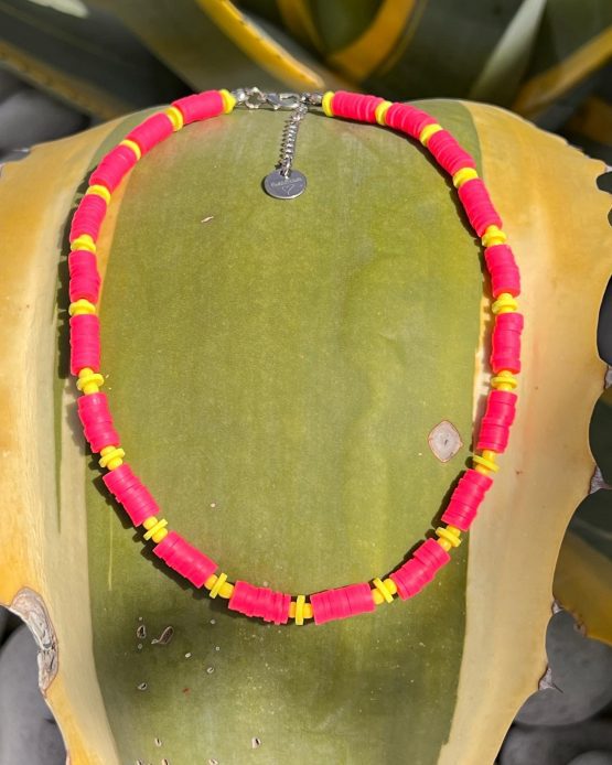 Ibiza Neon Disc necklace