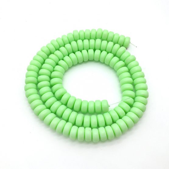 Polymer clay Abucus beads Green1