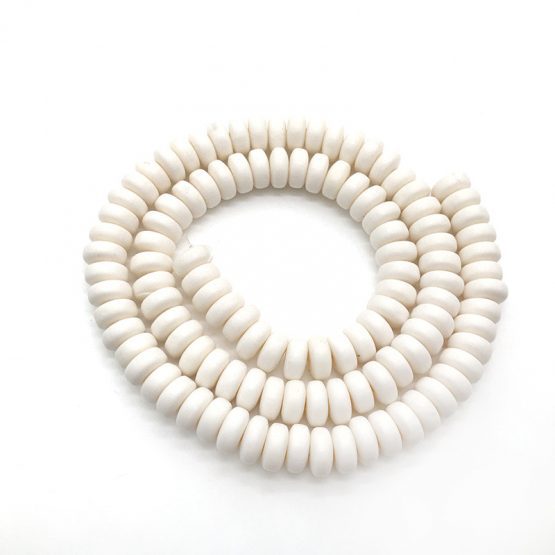 Polymer clay Abucus beads White