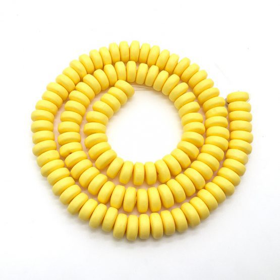 Polymer clay Abucus beads Yellow