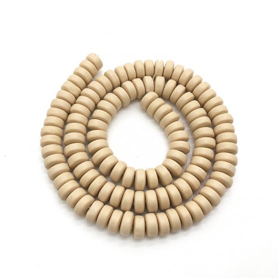 Polymer clay Abucus beads caramel