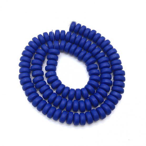 Polymer clay Abucus beads electric blue