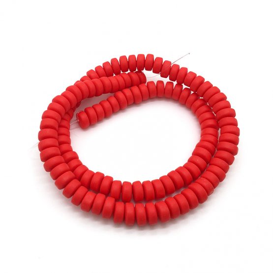 Polymer clay Abucus beads Red