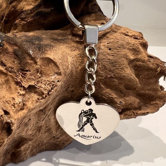 zodiac birthday charm keyring