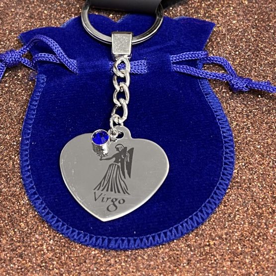 Virgo Gem birthday keyring