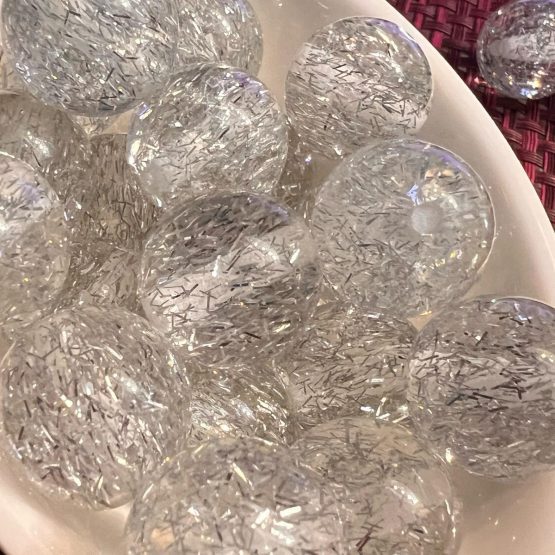 (BP107) 5 x Glitter Shred Beads
