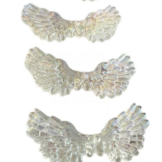(BP124) 4 x Angel Wing Beads