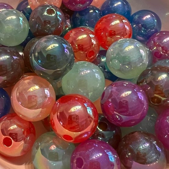 (BP126) 10 x Glitter Shimmer Bead