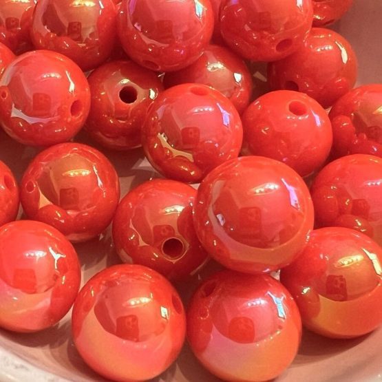 (BP134) 5 x 16mm Orange Beads