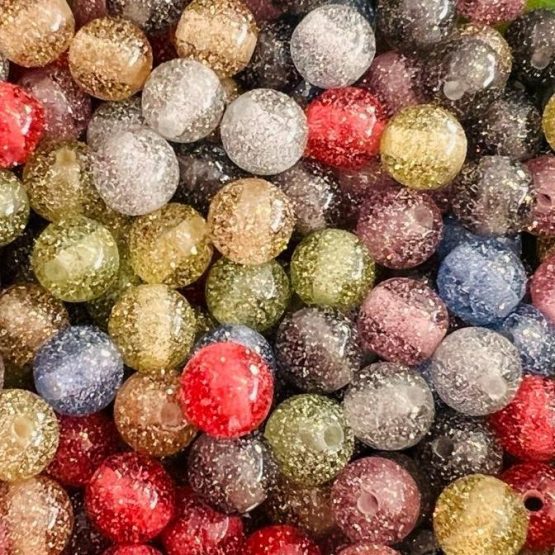 (BP139) 20 x Glitter Beads