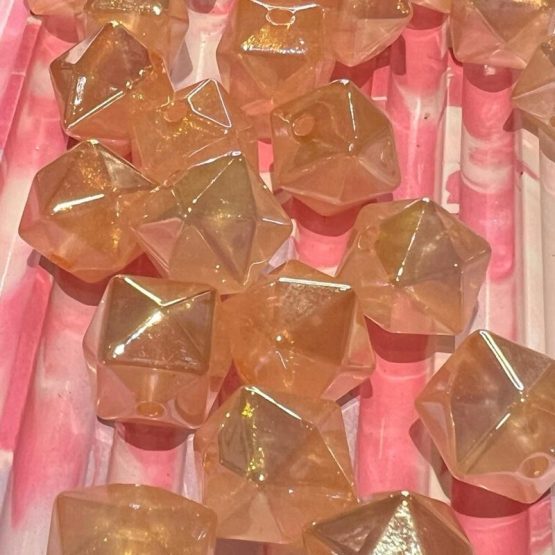 (BP140) 10 x Glitter Hex Select colour