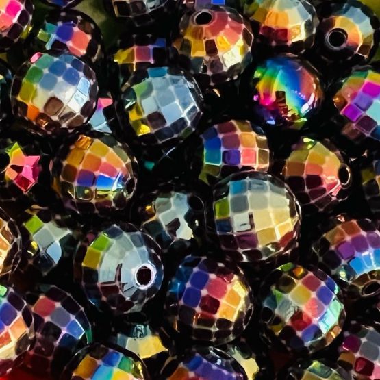 (BP159) 5 x 16mm Galaxy Disco Beads