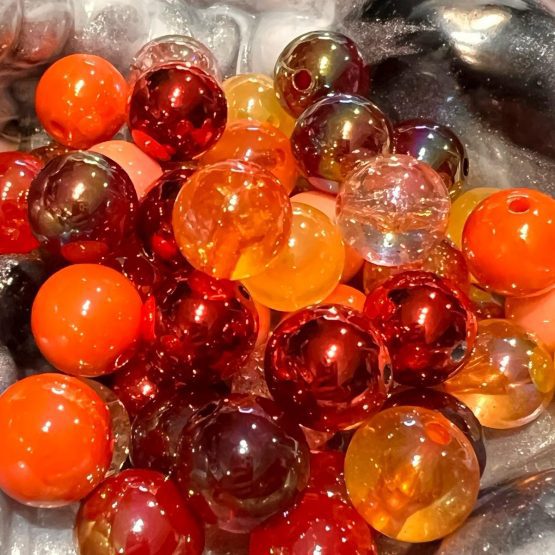 (BP171) 10 x 16mm Orange mix beads