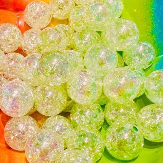 (BP188a) 5 x 16mm Apple Crackle beads