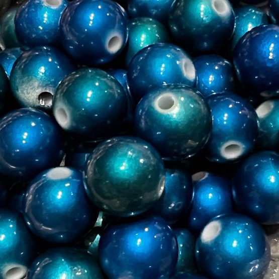 (BP189) 20 x 12mm Blue beads