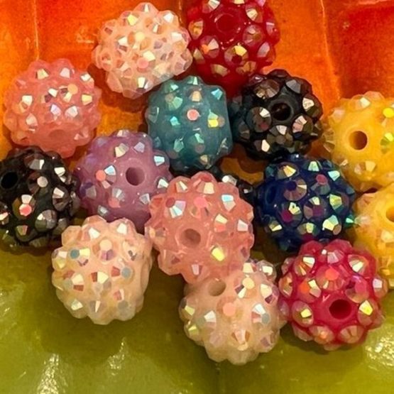 (BP223) 15 x 10mm sparkle beads