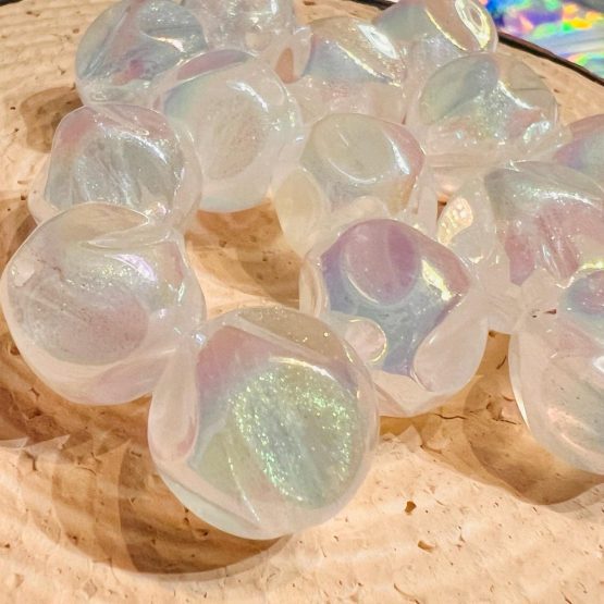 (BP229) 5 x 16mm irregular shaped shimmer beads