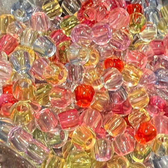 (BP247) 40 x 8mm translucent coloured beads