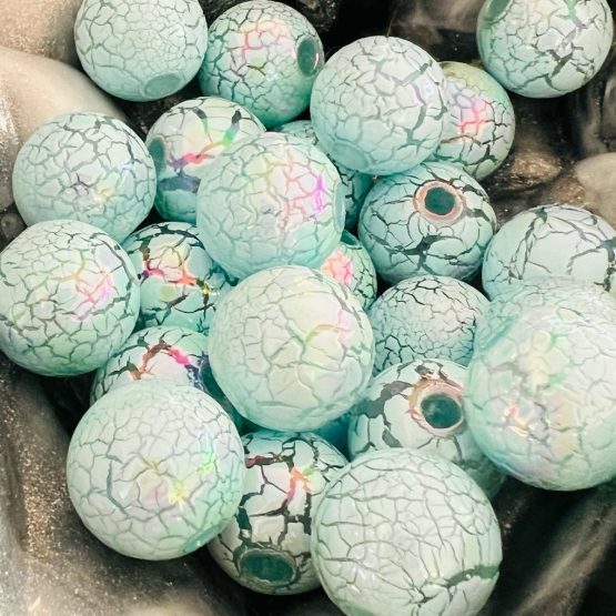 (BP251) 5 x 16mm solid crackle beads