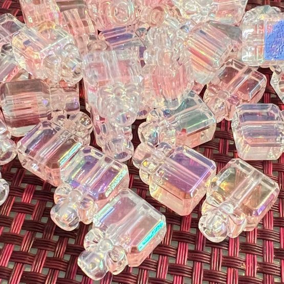 (BP263) 5 x Pink perfume bottle beads