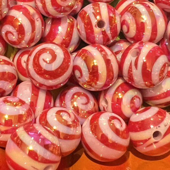 (BP273) 5 x 16mm swirl beads