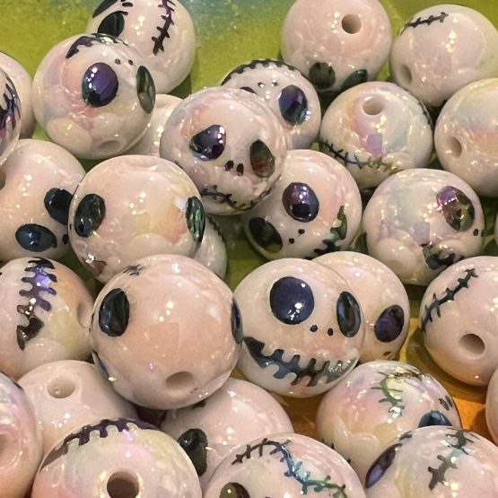 (BP278) 5 x 16mm Jack Skellington beads