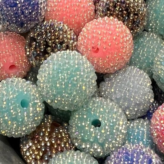 (BP304) 5 x 16mm pearly bubble sugar Beads