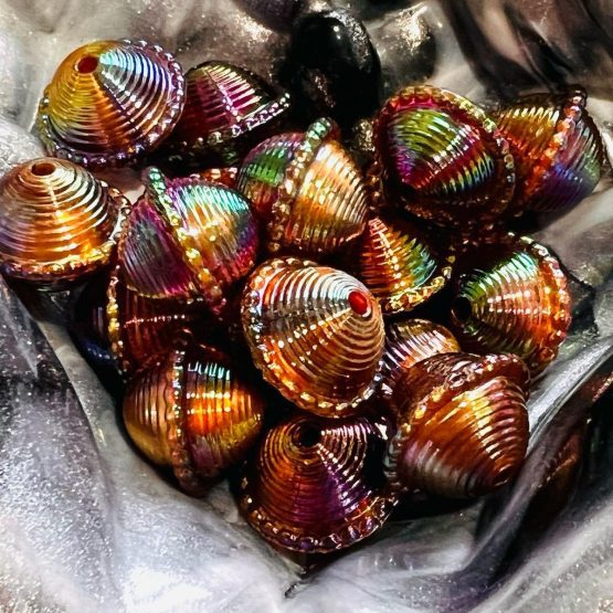 (BP322) 5 x 20mm bronzed saucer Beads