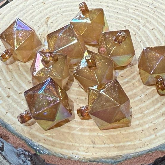 (BP377) 10 x bronze hex charm pendants