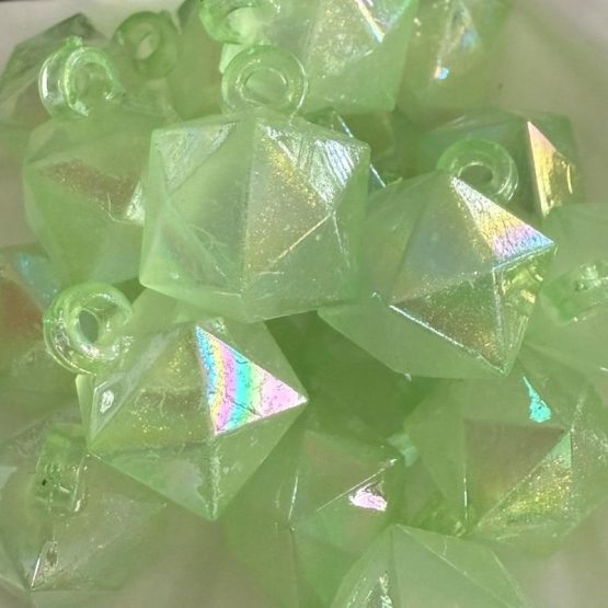 (BP381) 10 x Apple hex charm pendants
