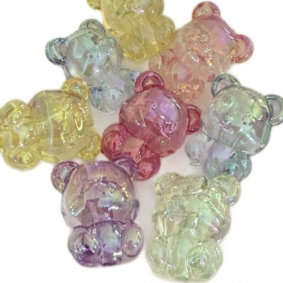 (BP393) 10 x teddy bear beads