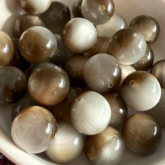 (BP399) 5 x 16mm shimmer cats eye beads