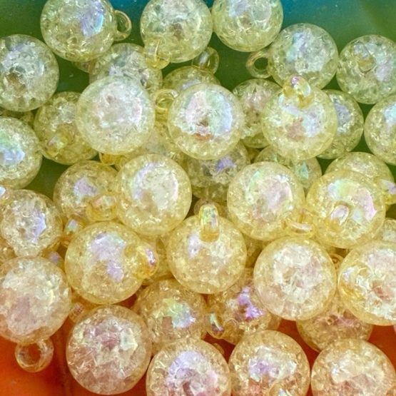 (BP408) 10 x 16mm lemon yellow pendant charm