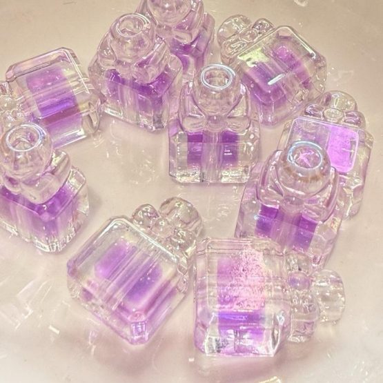 (BP410) 5 x 20mm lilac perfume bottle beads