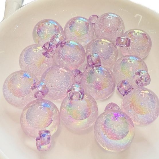 (BP412) 10 x 16mm Lilac bubble pendant charm