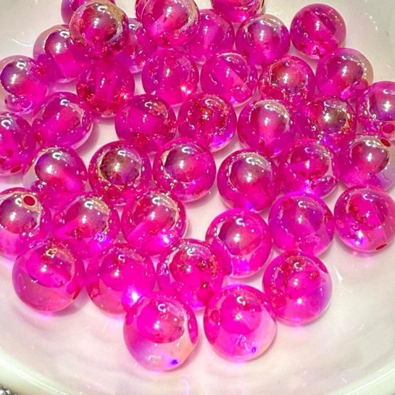 (BP415) 20 x Magenta Pink 10mm beads