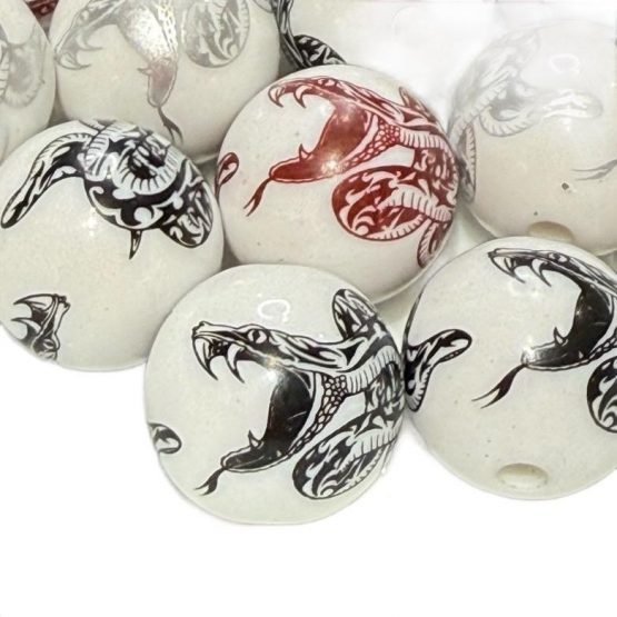 (BP417) 5 x Snake 16mm beads