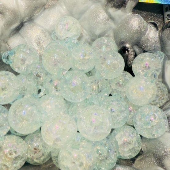 (CHARM 425) 10 x light Blue crackle pendant charm