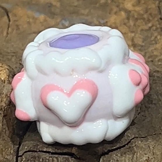 (BP52) 5 x hand painted beads