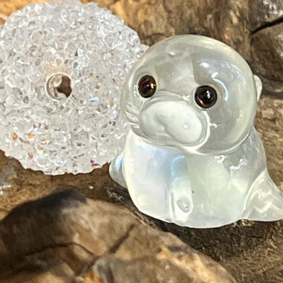 (BP53) 2 x Seal sea lion beads