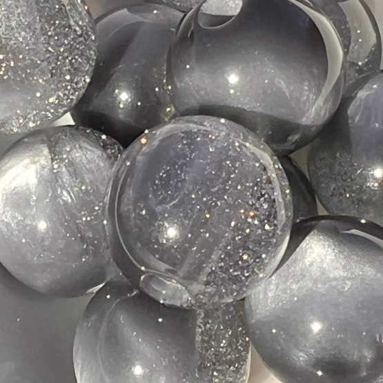 (BP80) 1 x Glitter Cats Eye Bead