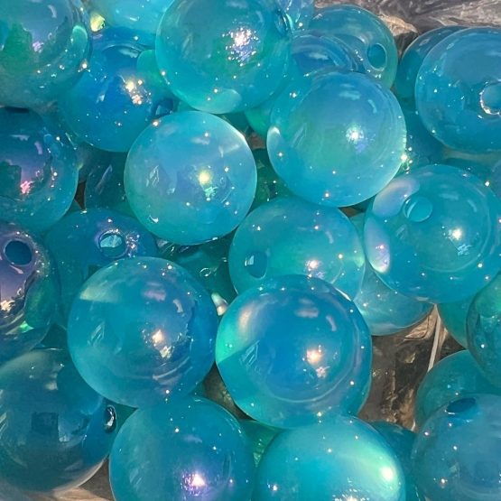 (BP82) 5 x Topaz cats eye Beads